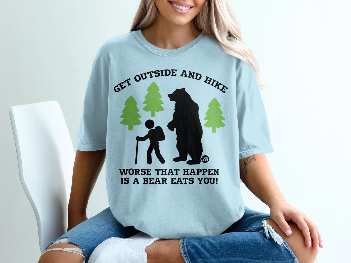 Get Outside and Hike Bear Eats You T-shirt