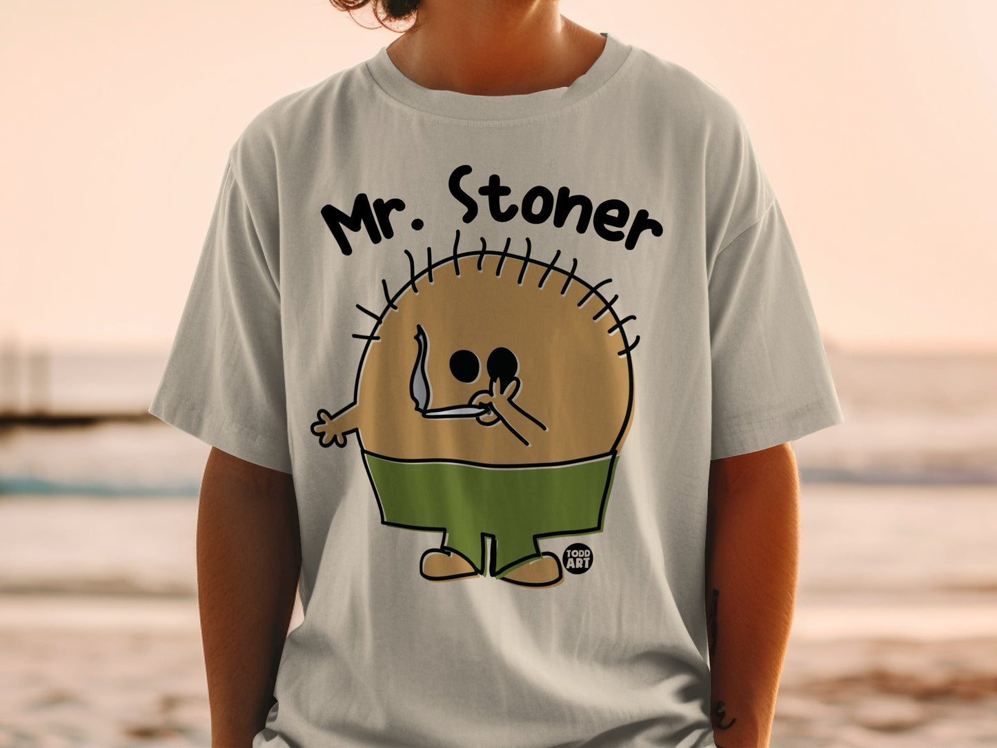 Mr. Stoner Design with Cartoon Character t-shirt