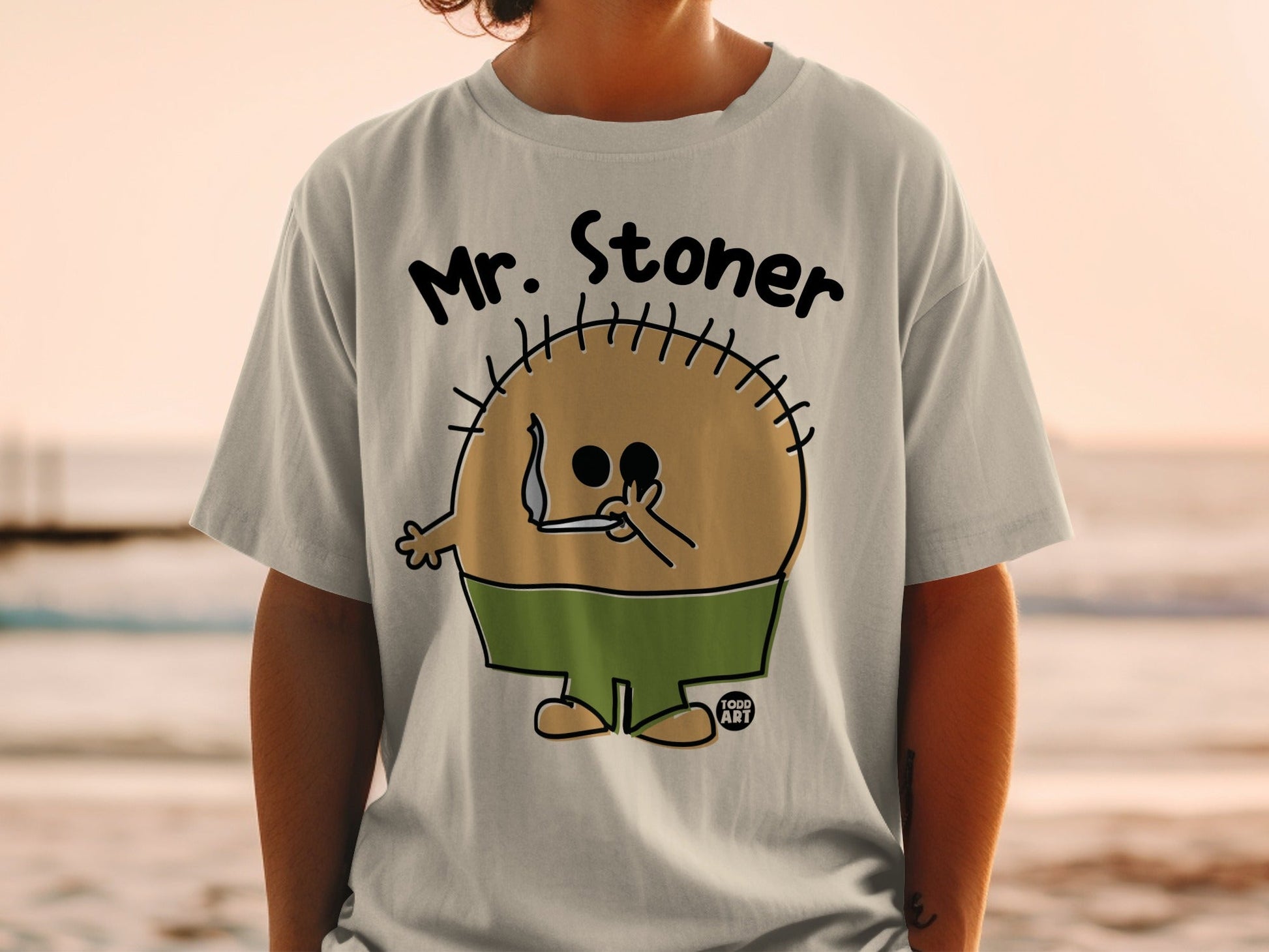 Mr. Stoner Design with Cartoon Character t-shirt