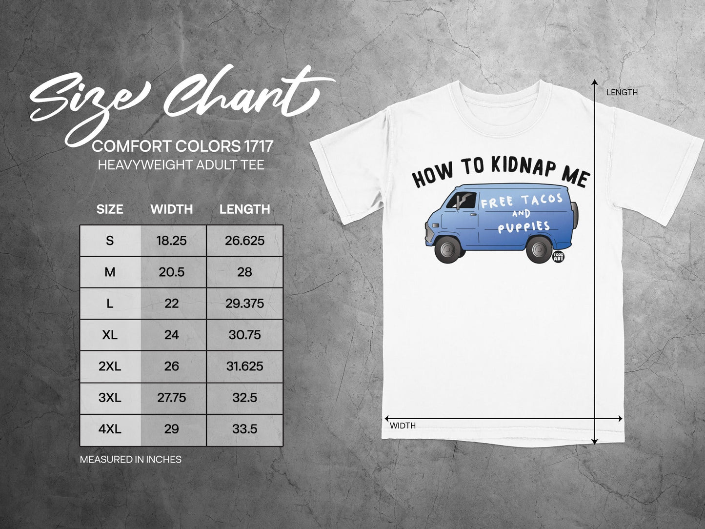 How to Kidnap Me Free Tacos and Puppies Adult Tee