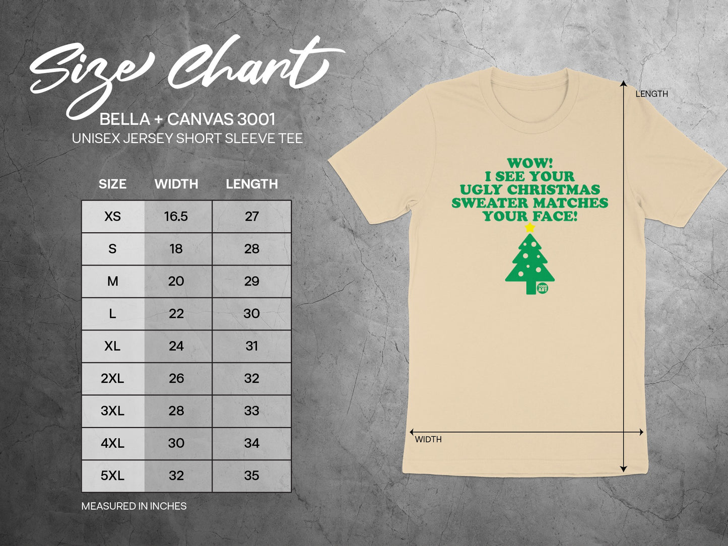 Ugly Christmas Sweater Matching Face Tee product