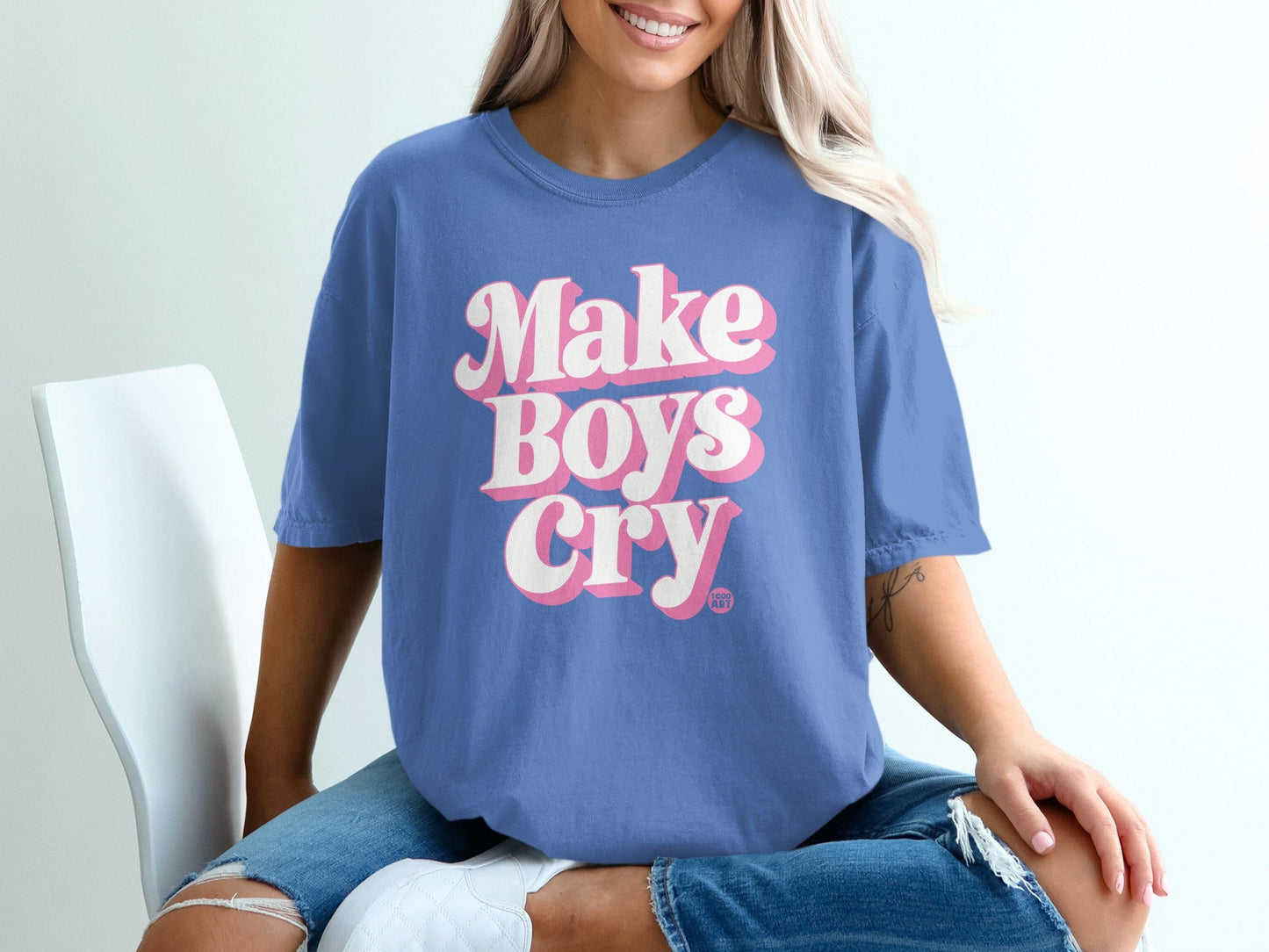 Make Boys Cry Graphic Print Casual T-shirt