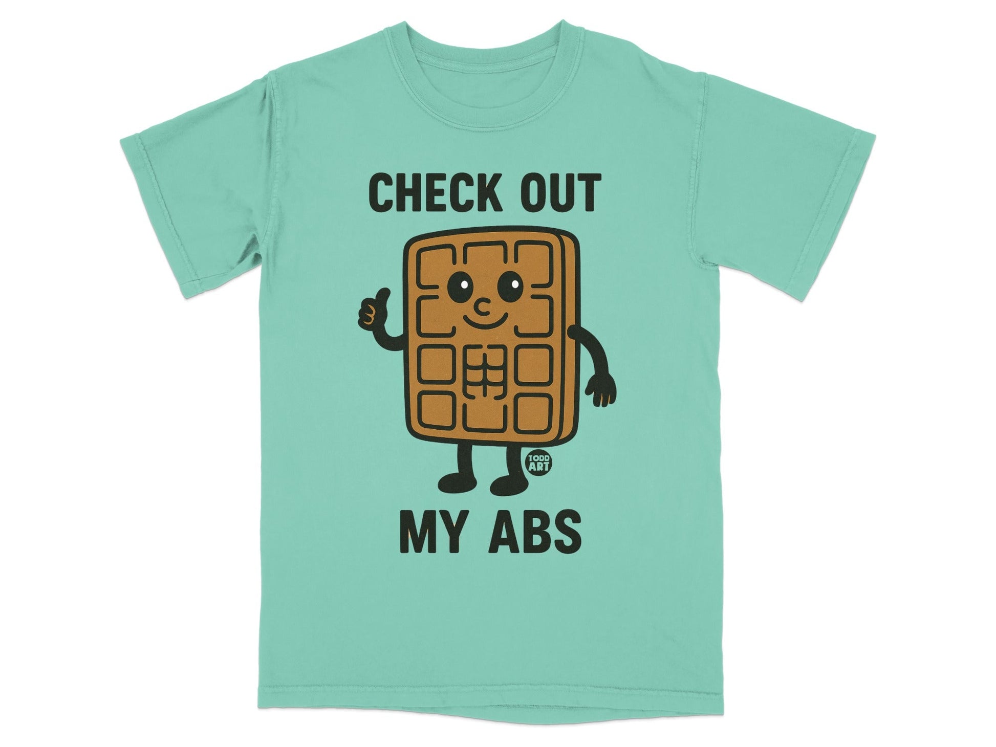Check Out My Abs Funny Waffle Character T-Shirt