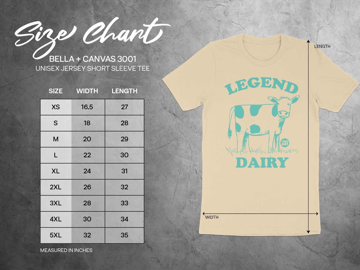 Legend Dairy Graphic Unisex Short Sleeve Tee Product