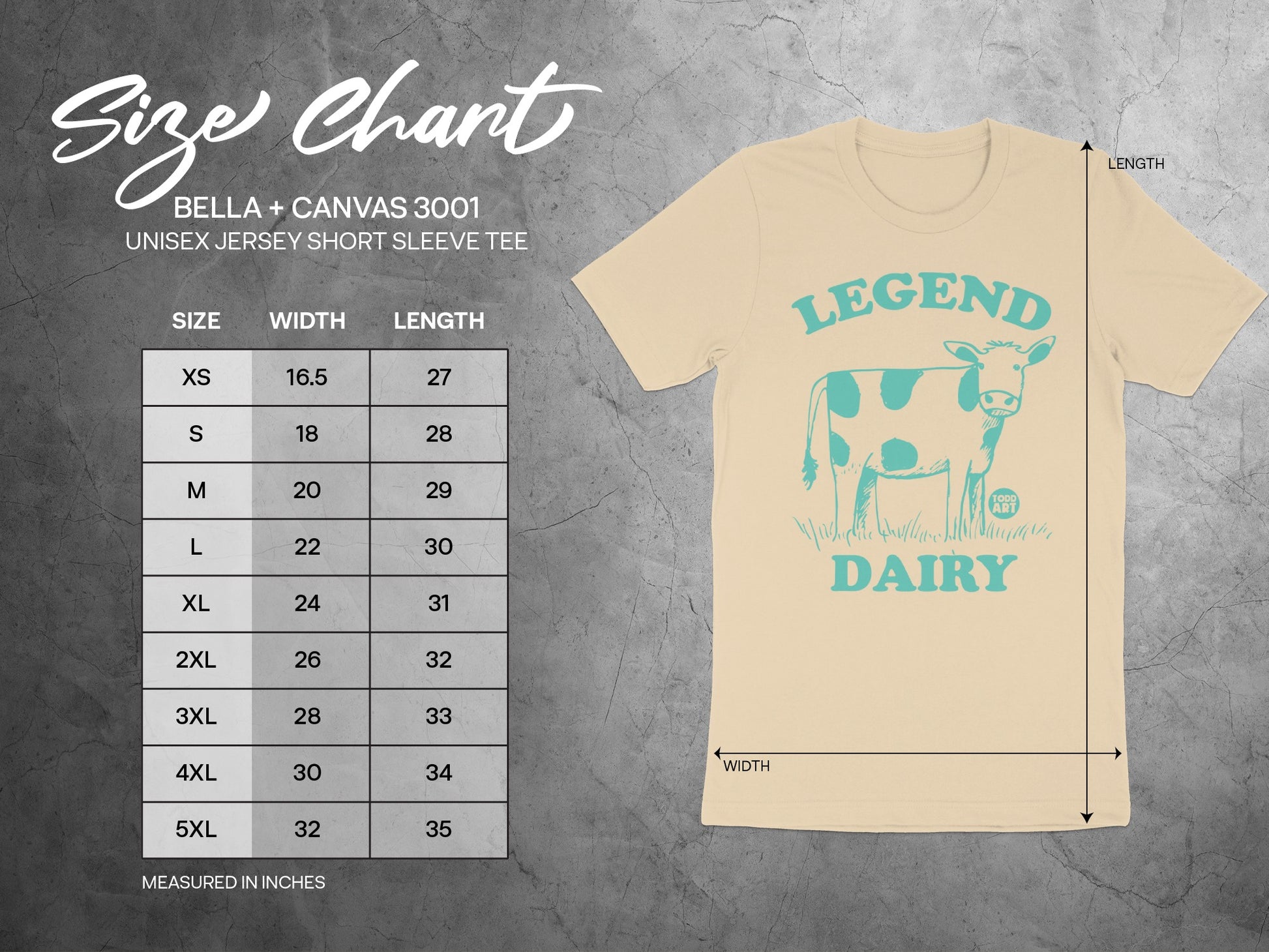 Legend Dairy Graphic Unisex Short Sleeve Tee Product