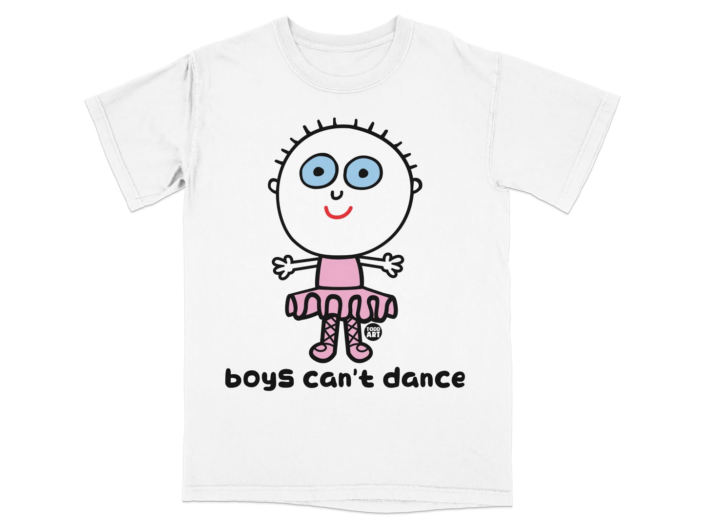 Boys Can't Dance Fun Cartoon Character T-shirt
