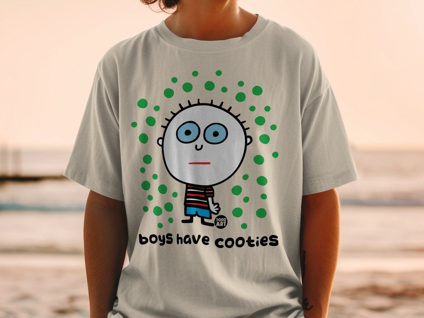 Boys Have Cooties Graphic T-Shirt for Fun Look