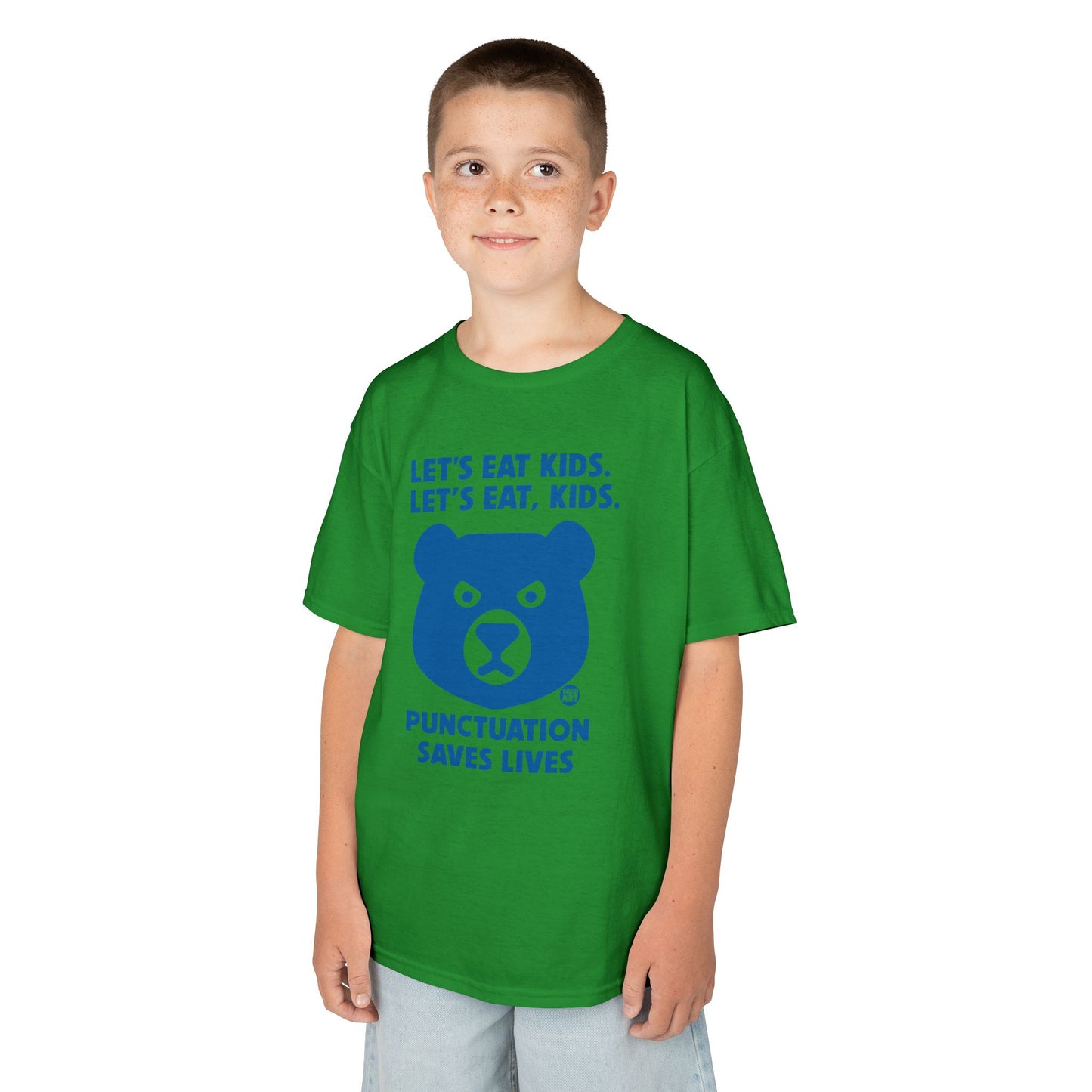 Let's Eat Kids Punctuation Saves Lives Tee Shirt