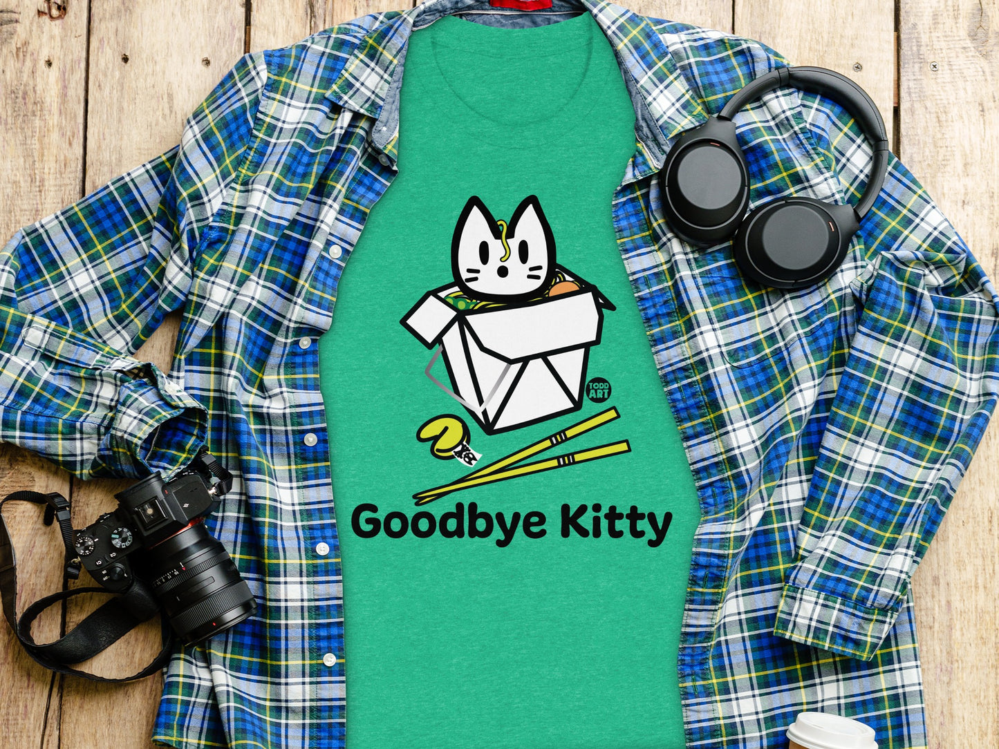 Goodbye Kitty Graphic Tee Fun Casual Apparel Design