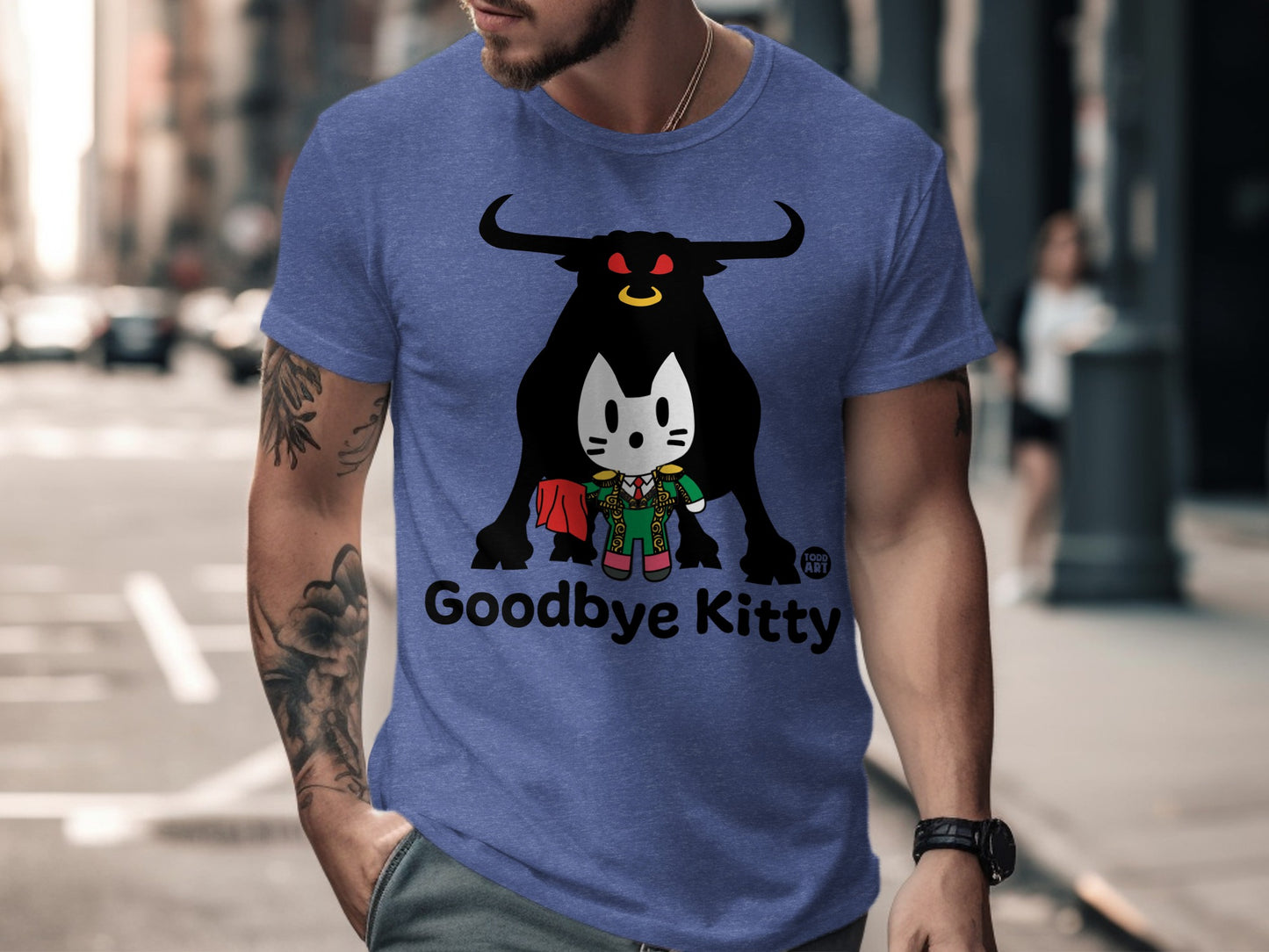 Goodbye Kitty Graphic T-Shirt for Men Casual Wear