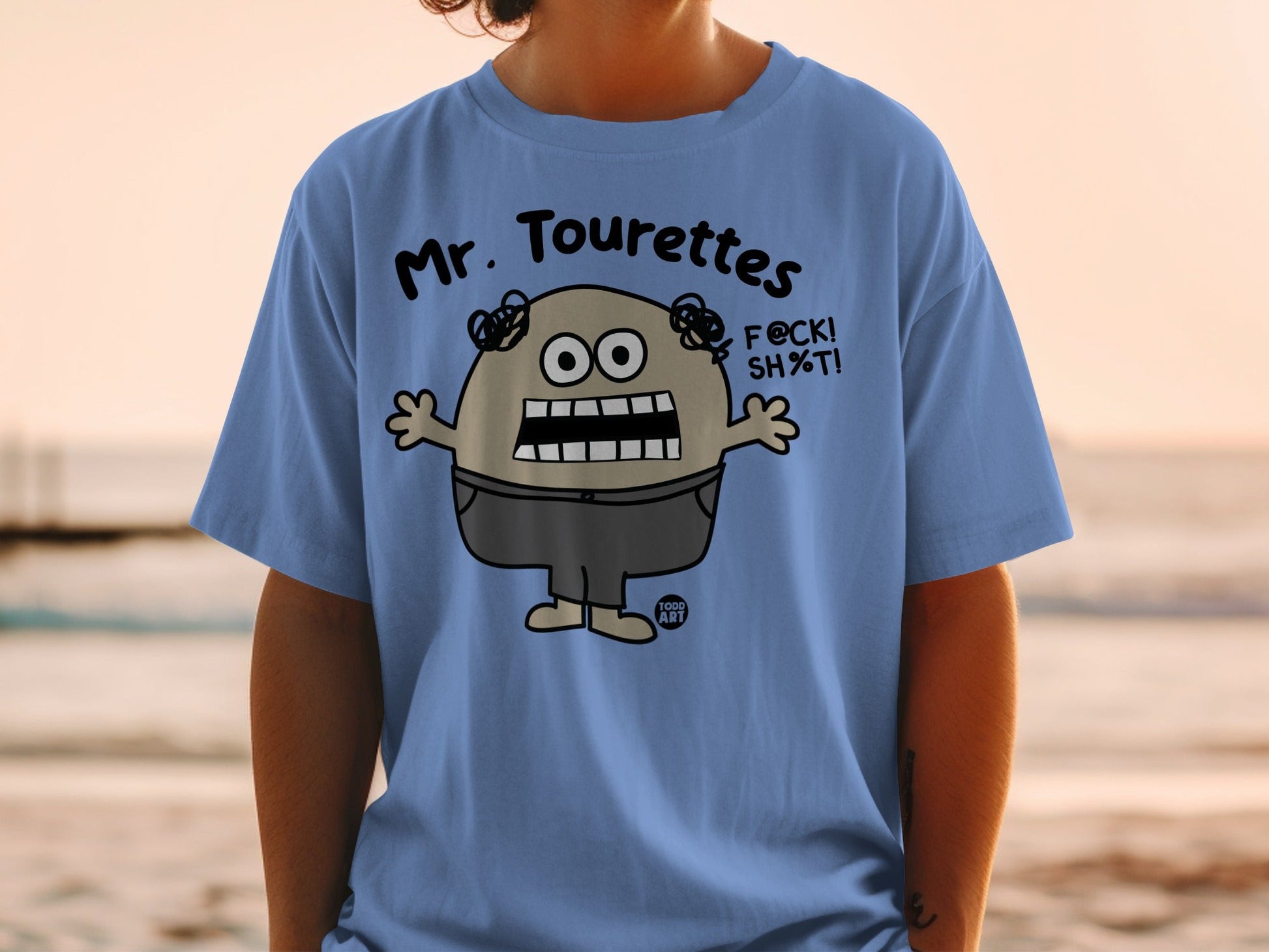 Mr. Tourettes F@CK! SH%T! Todd Art graphic shirt