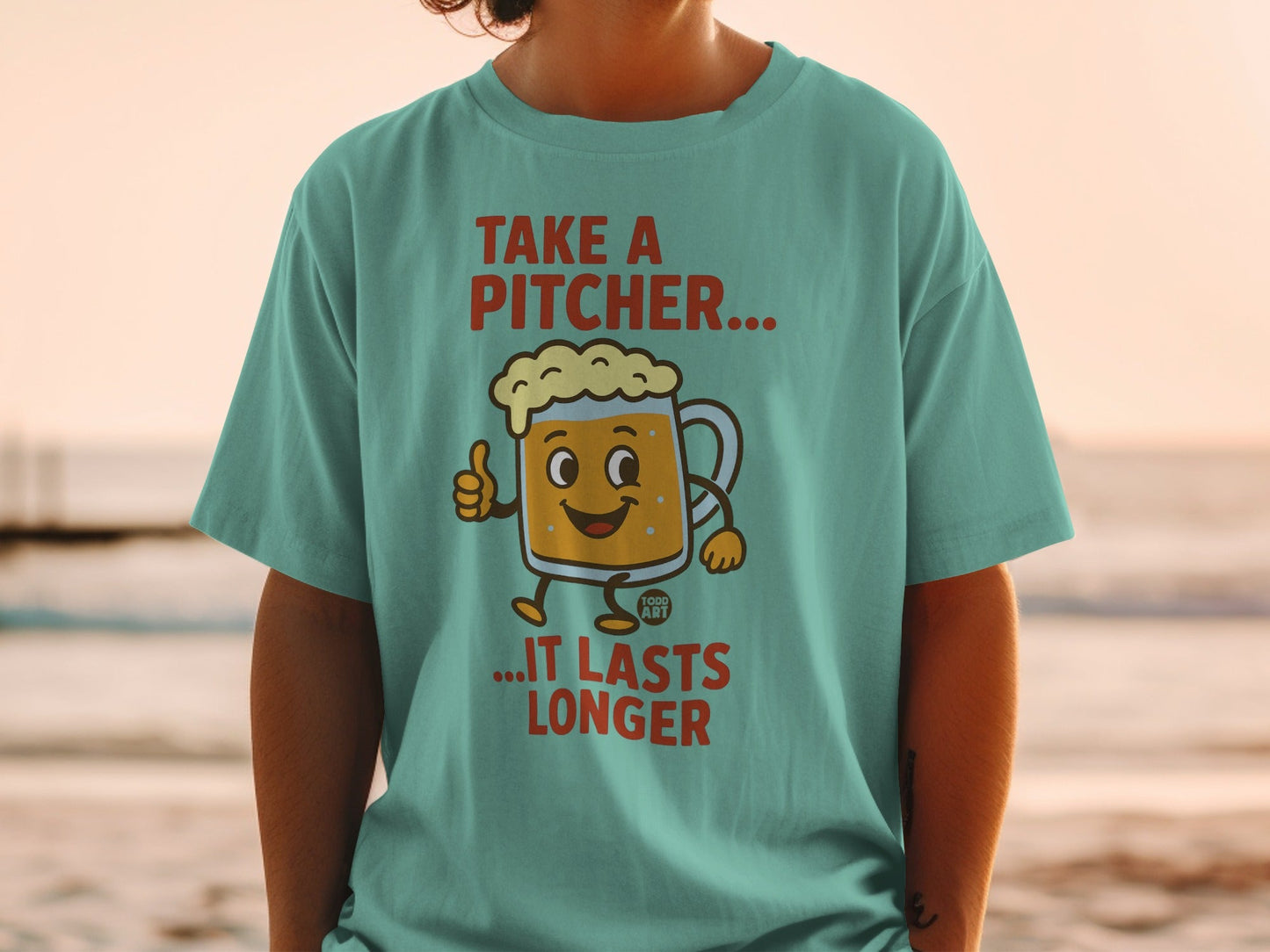 Take a Pitcher It Lasts Longer Funny T-Shirt