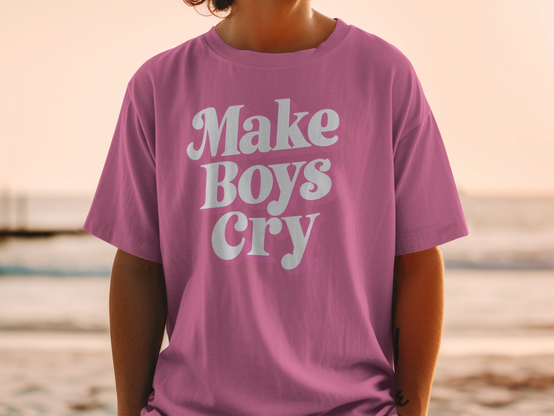 Make Boys Cry Bold Statement T-Shirt