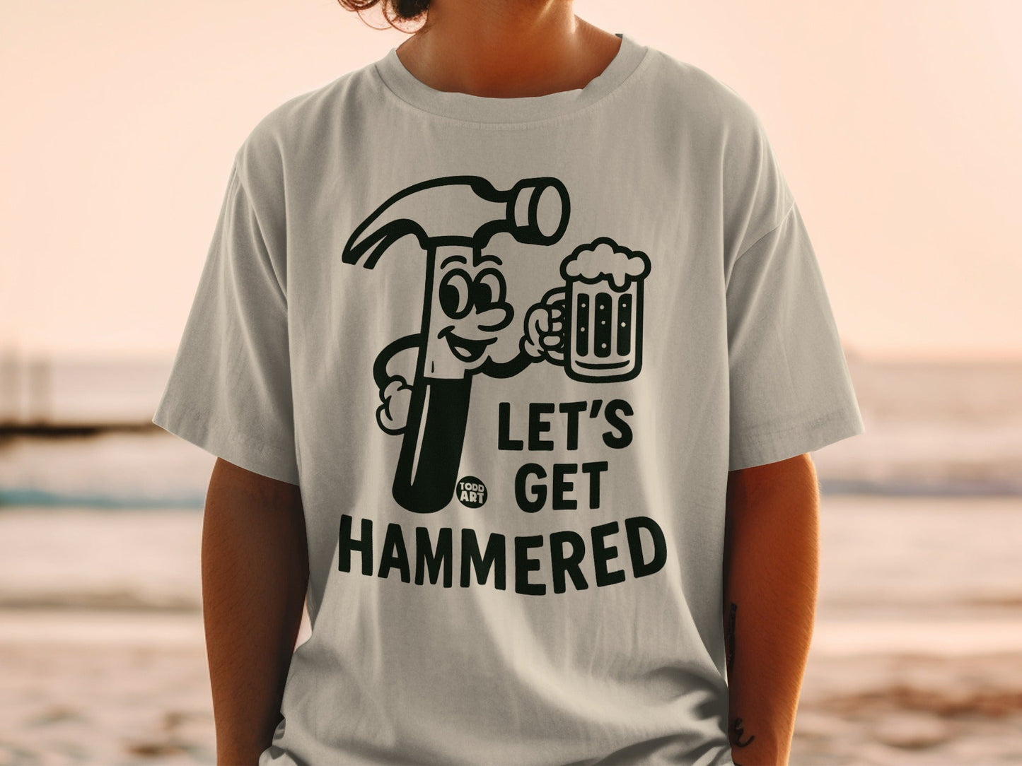 Let's Get Hammered Graphic Tee Shirt