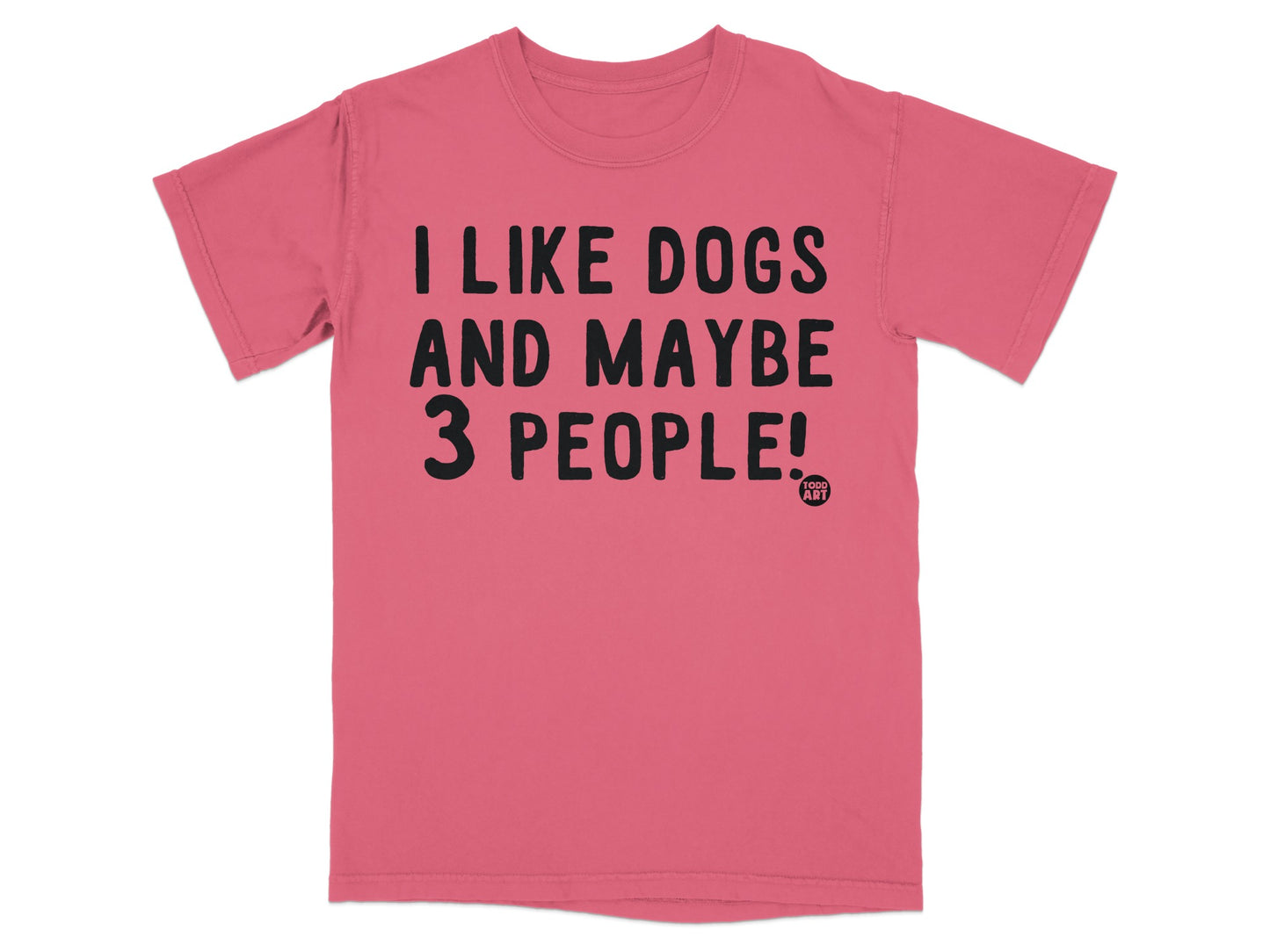 I Like Dogs and Maybe 3 People Humorous T-Shirt