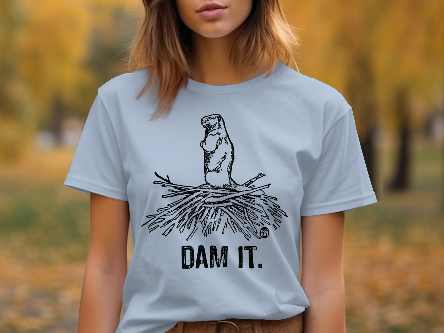 Dam It Beaver Graphic Tee Shirt for Nature Lovers