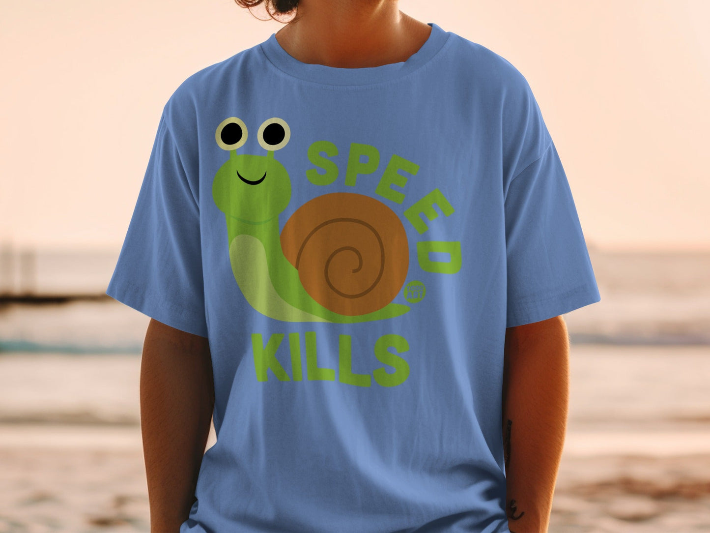 Speed Kills Snail Graphic Shirt Perfect for Casual Wear