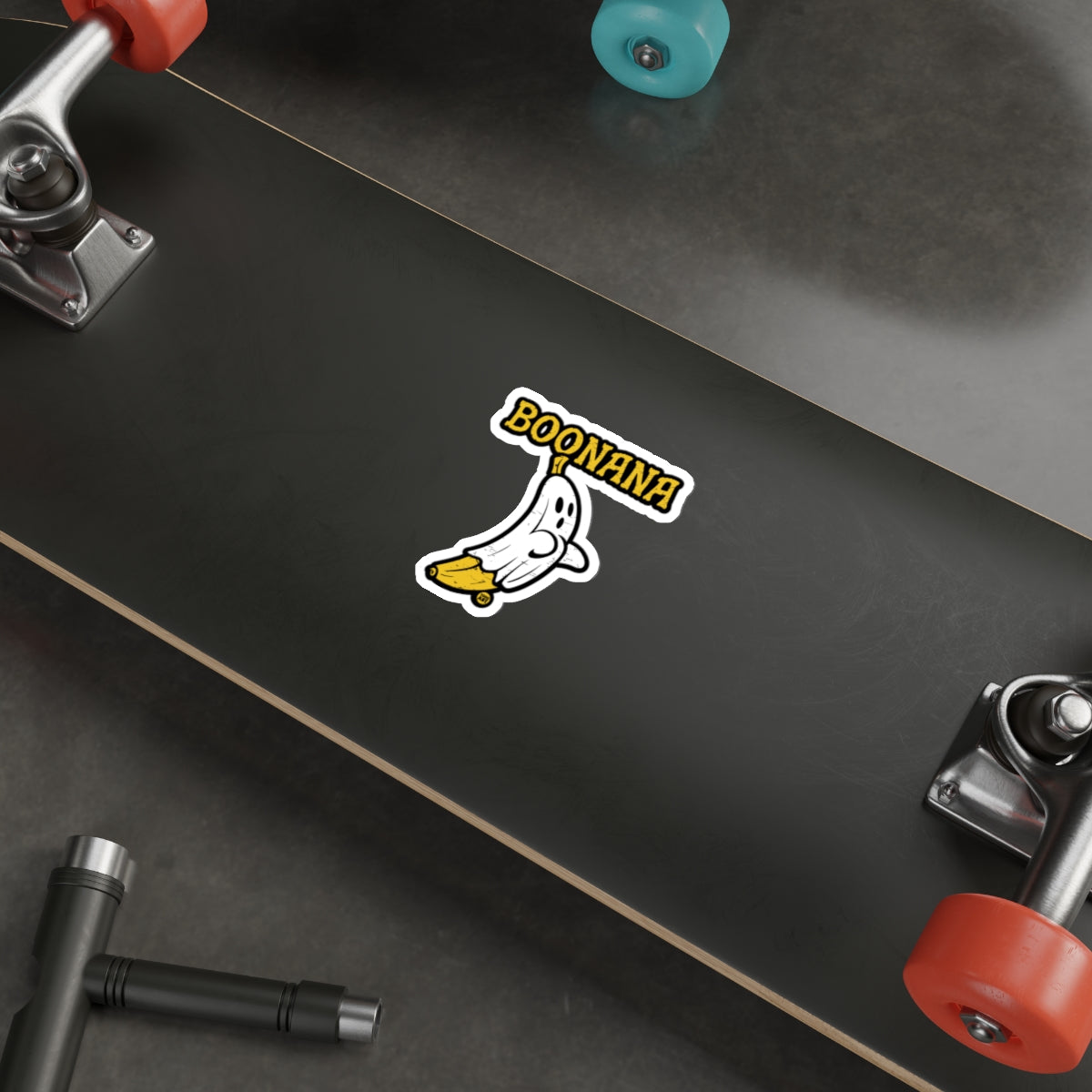 BOONANA Banana Ghost Skateboard Cartoon Sticker 