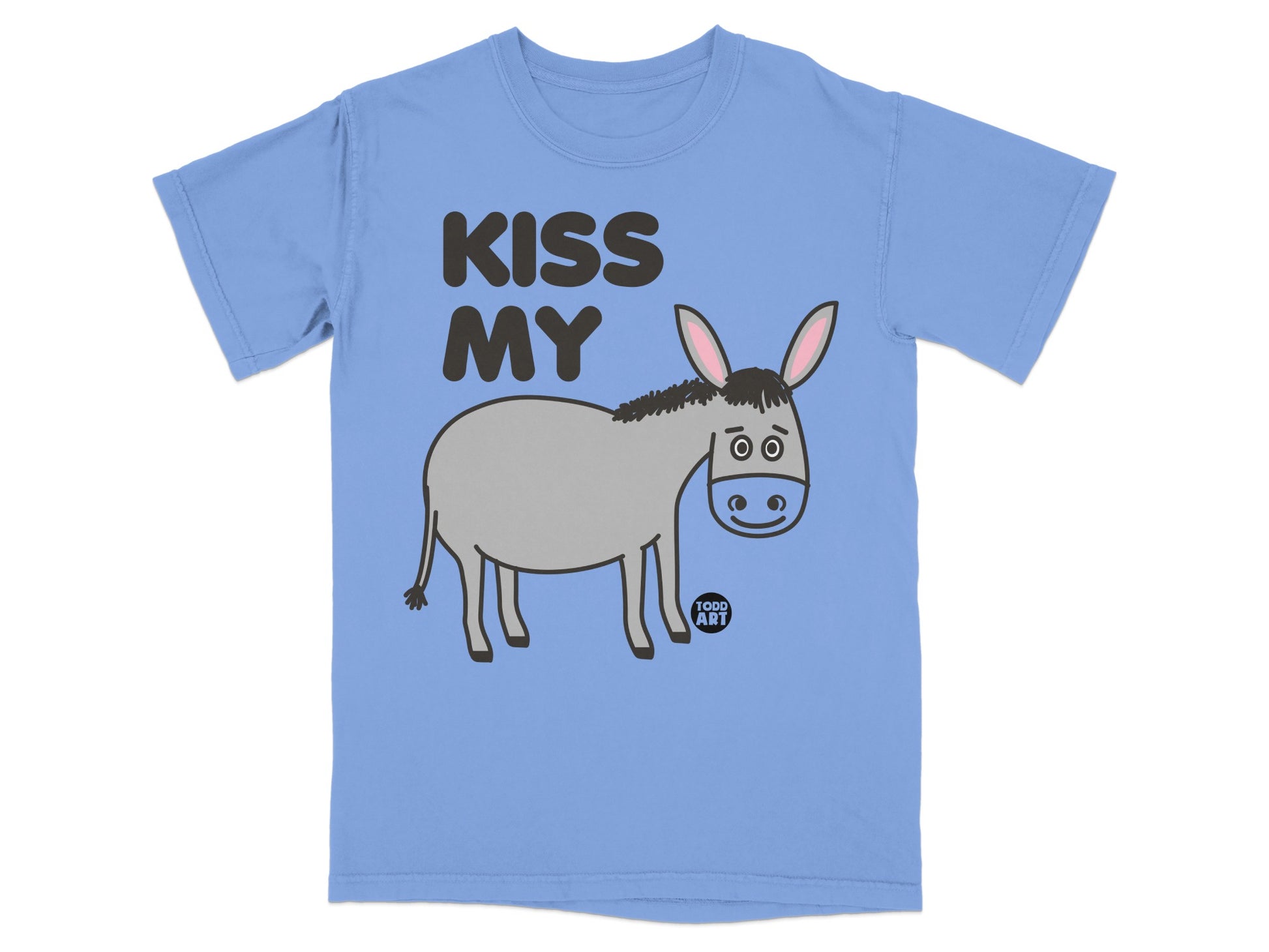 Kiss My Donkey Todd Art Graphic T-Shirt