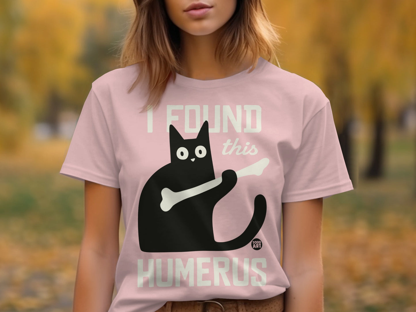 I Found This Humerus Funny Cat Graphic T-Shirt