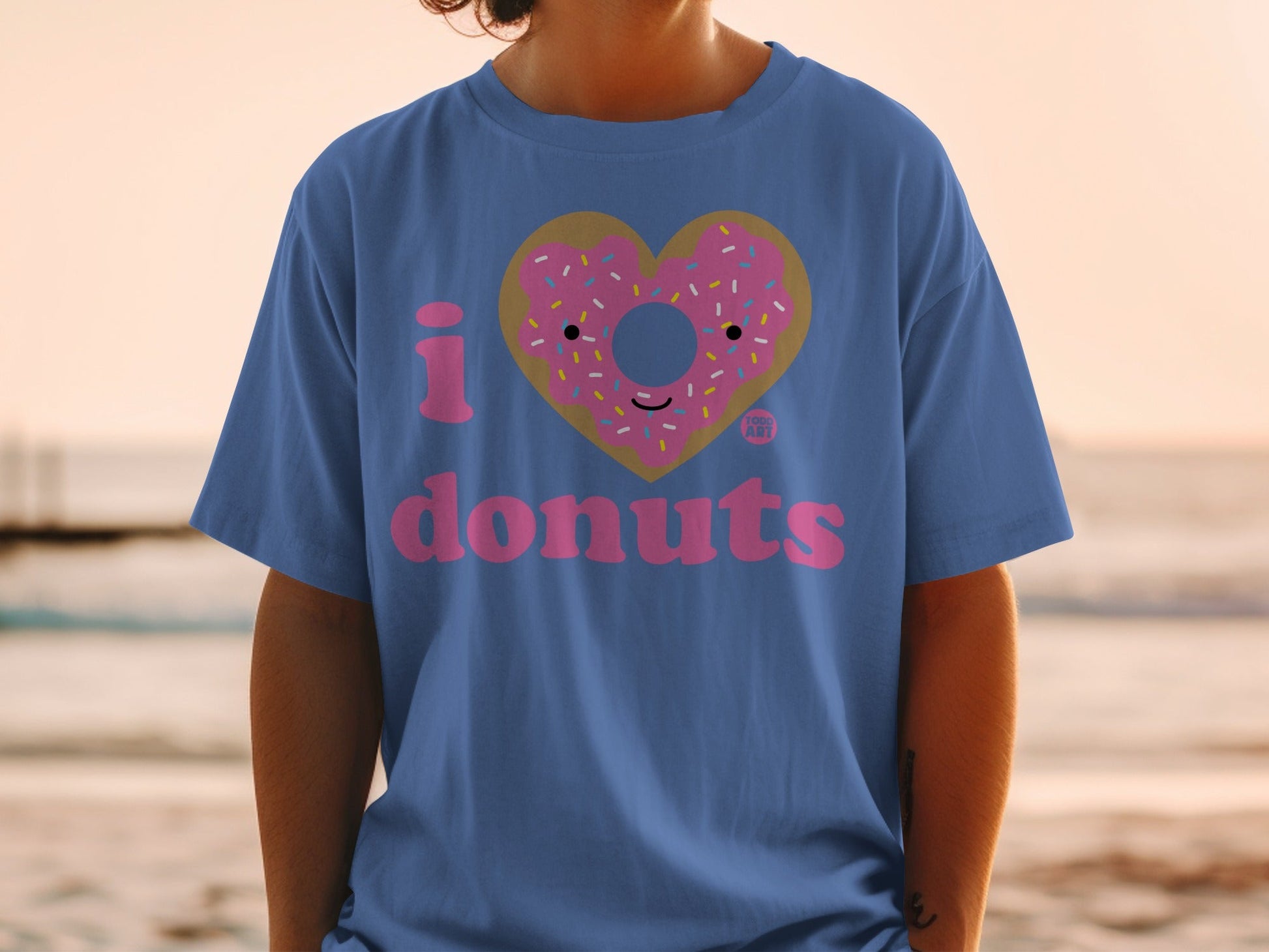 I Heart Donuts Graphic T-Shirt Funny Donut Lover Tee
