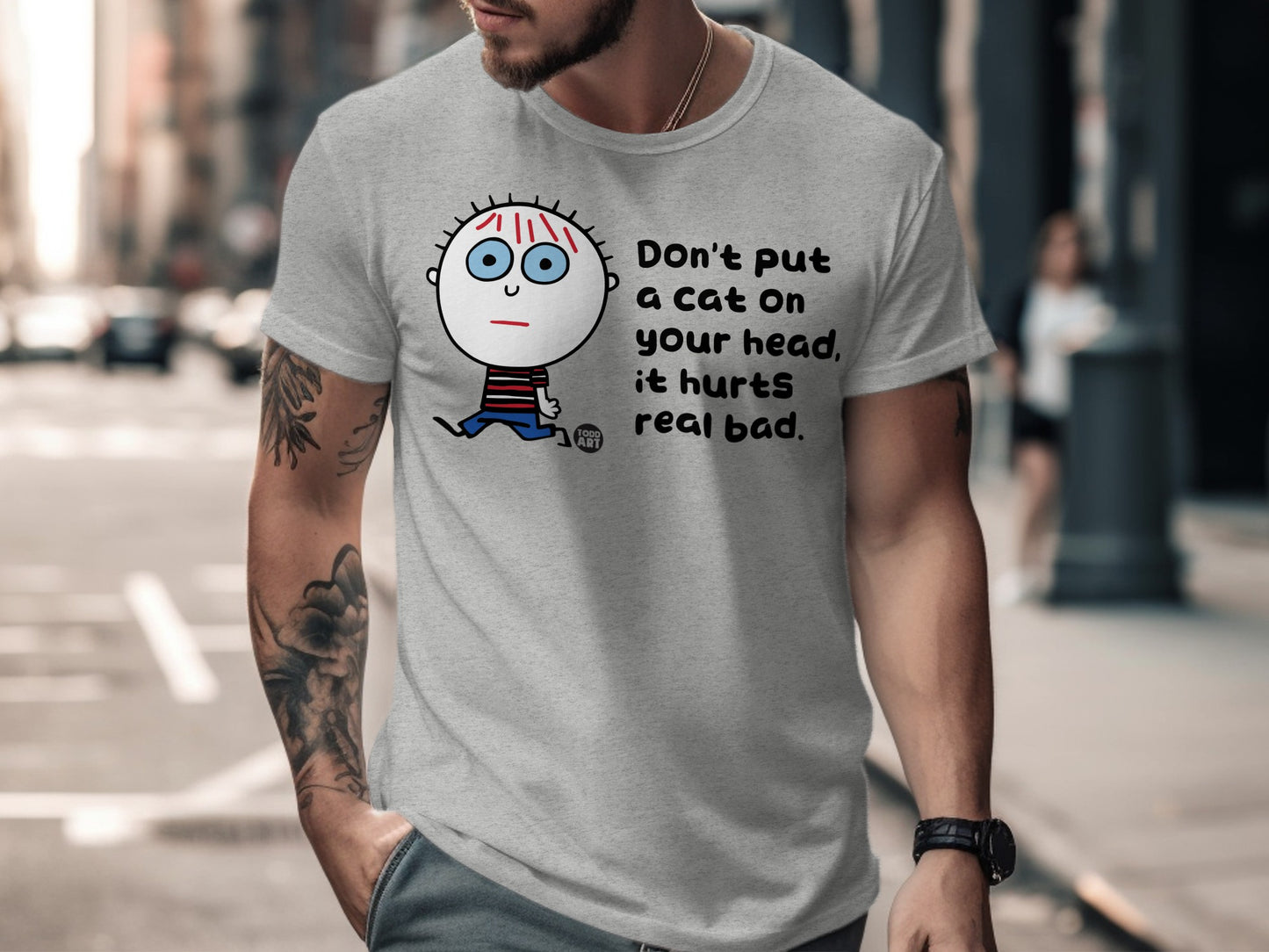 Don't put a cat on your head it hurts real bad shirt