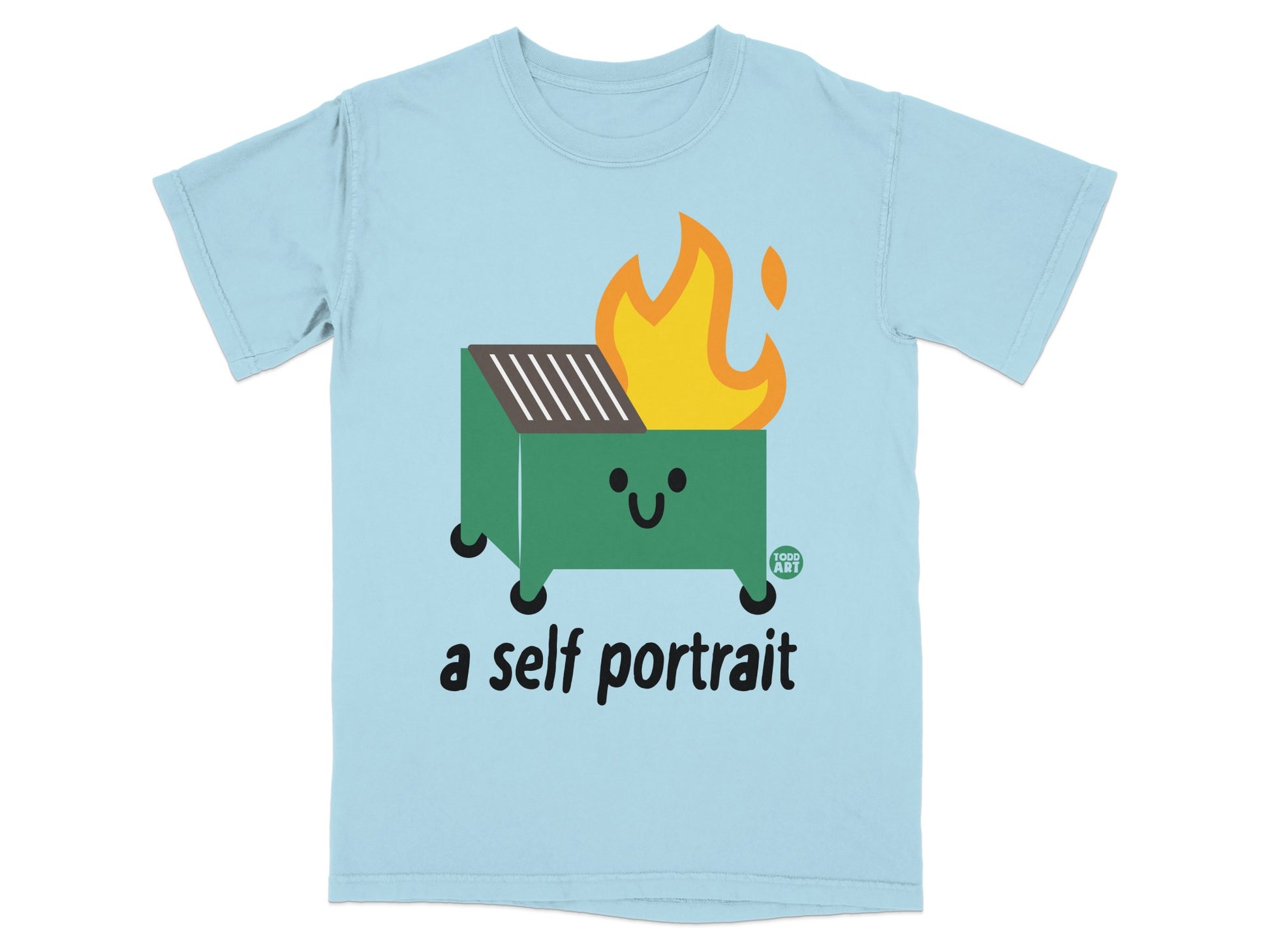 Dumpster Fire a Self Portrait Todd Art Humorous product type
