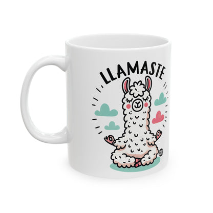 Llama Namaste Meditation Todd Art Mug