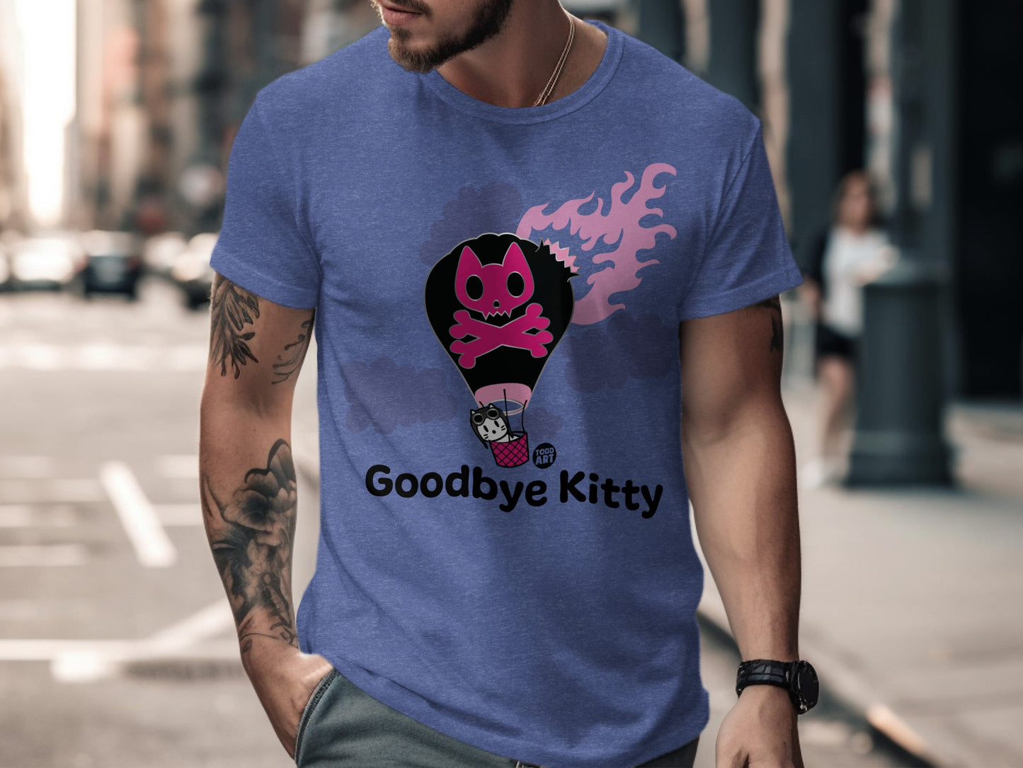 Goodbye Kitty Graphic Tee for Streetwear Enthusiasts