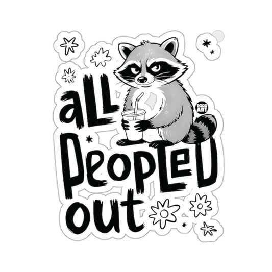 Raccoon All Peopled Out Grumpy Animal Design 