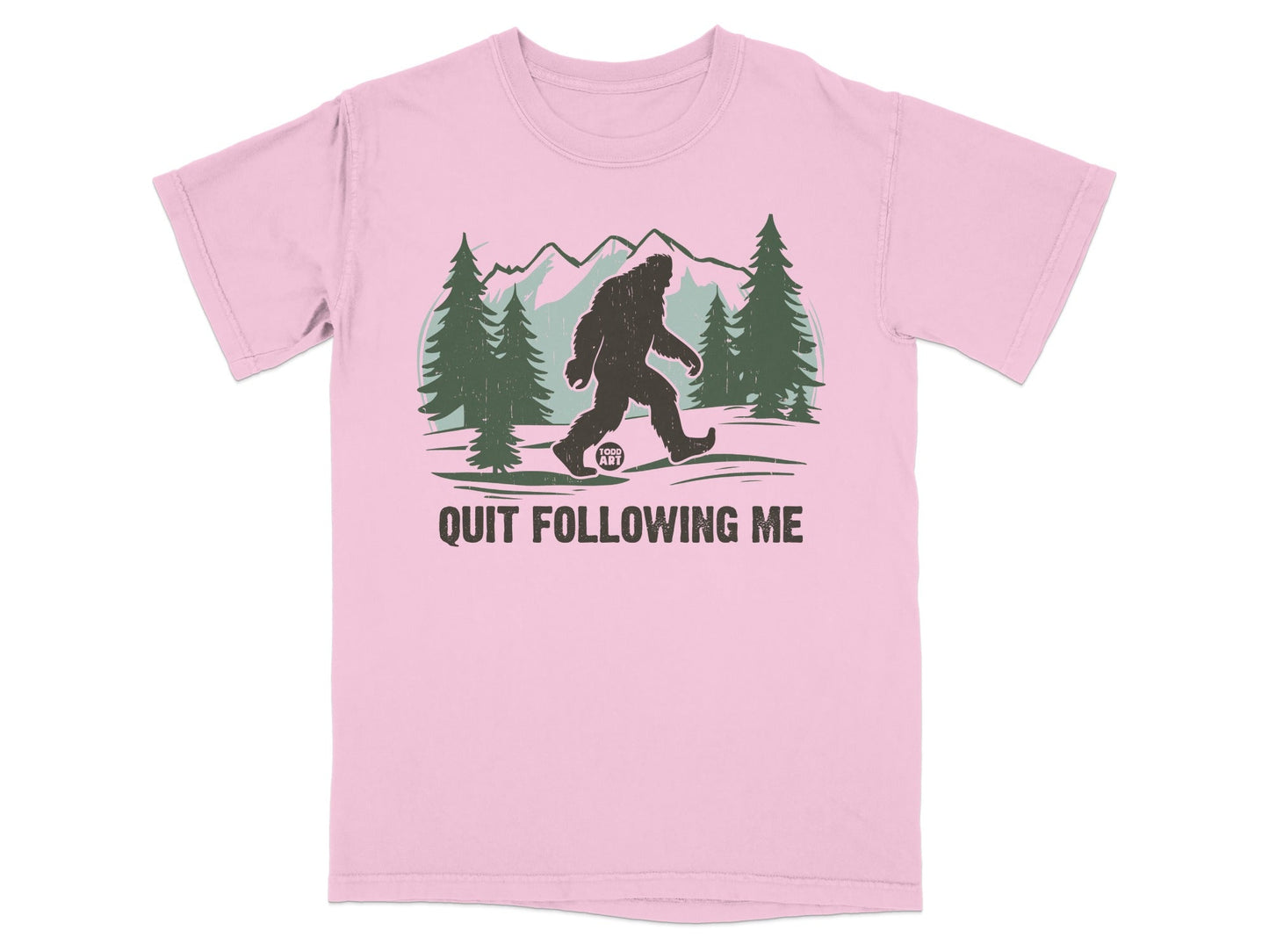 Quit Following Me Bigfoot Graphic T-shirt