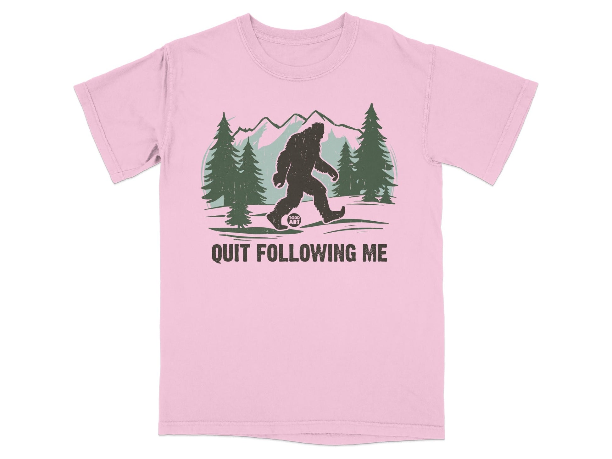 Quit Following Me Bigfoot Graphic T-shirt