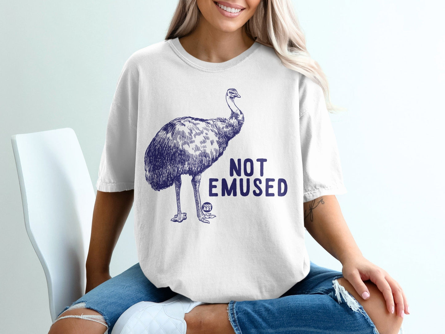 Not Emused Funny Emu Graphic T-Shirt