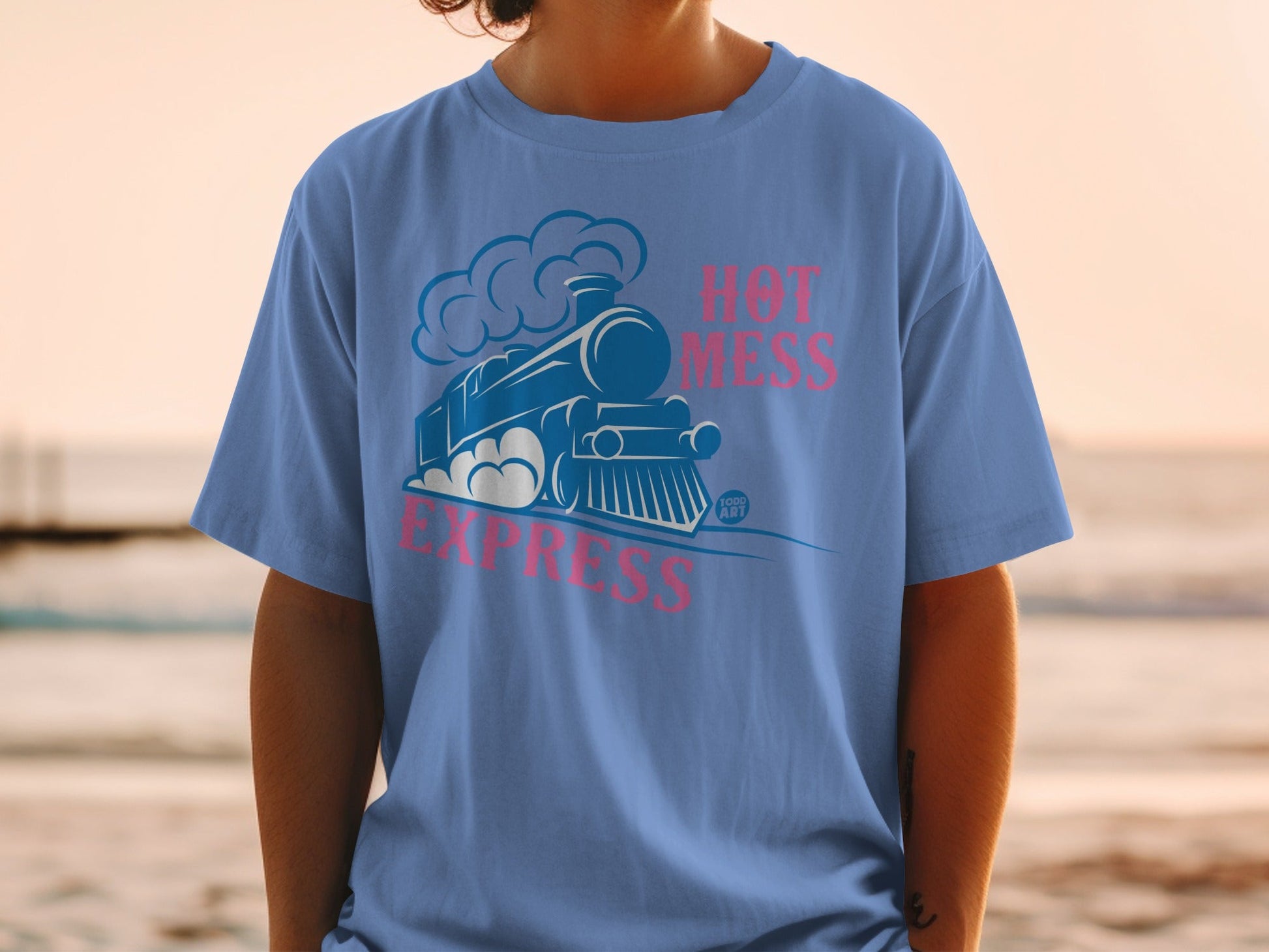 Hot Mess Express Graphic Train Design T-shirt