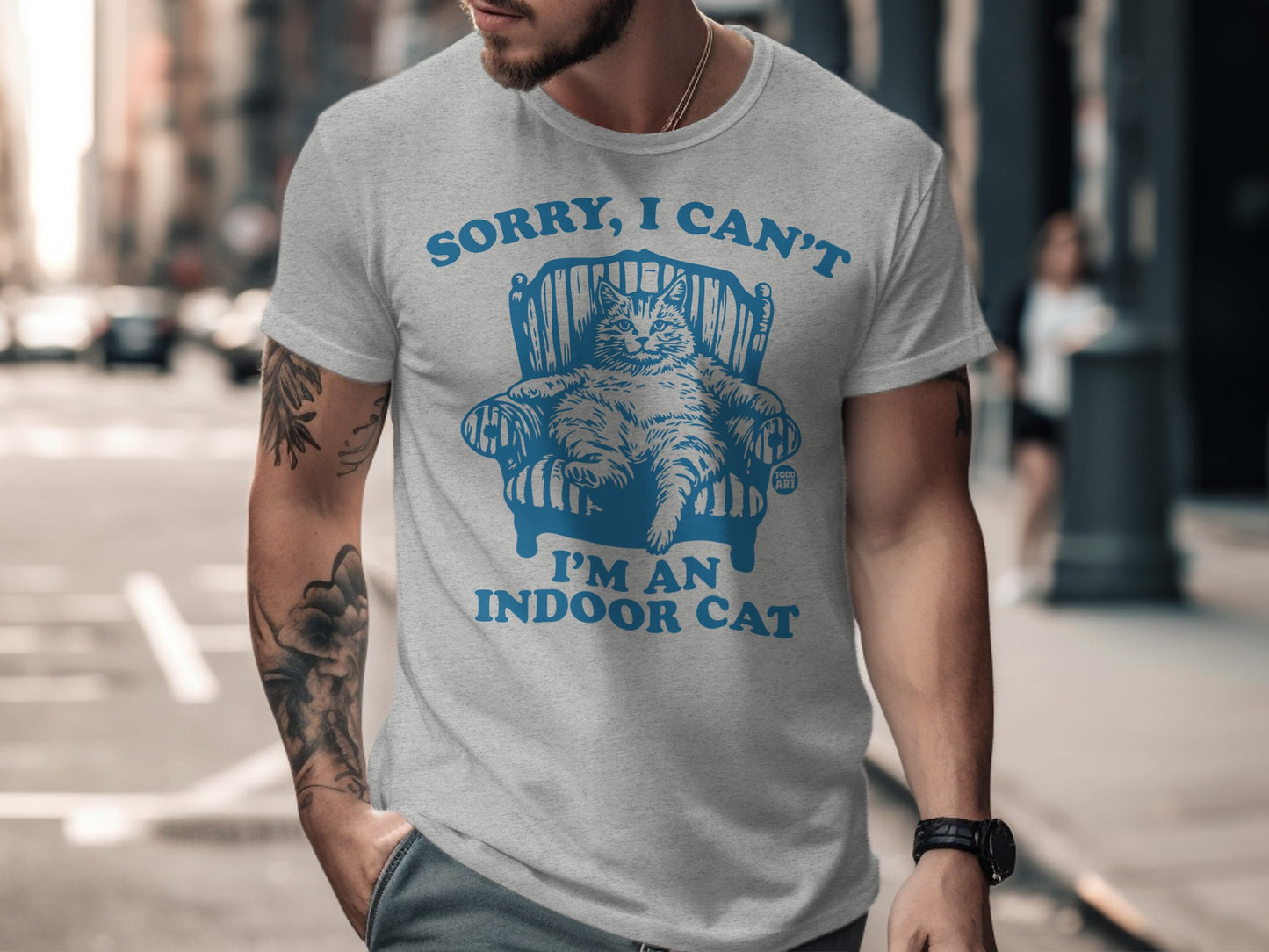 Sorry I Can't I'm An Indoor Cat Graphic T-shirt