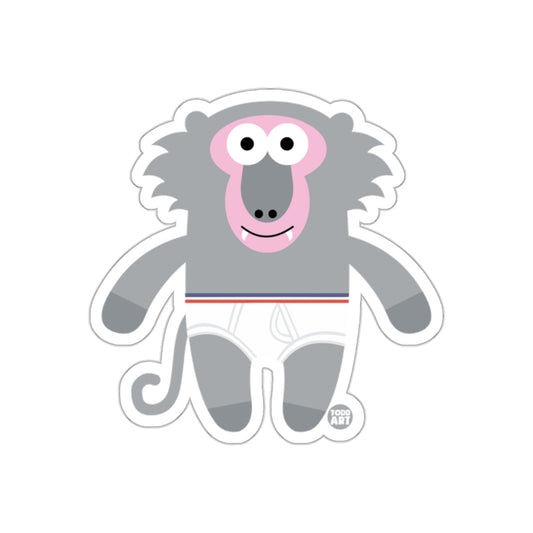 Cute Baboon Cartoon Character Graphic Design Sticker