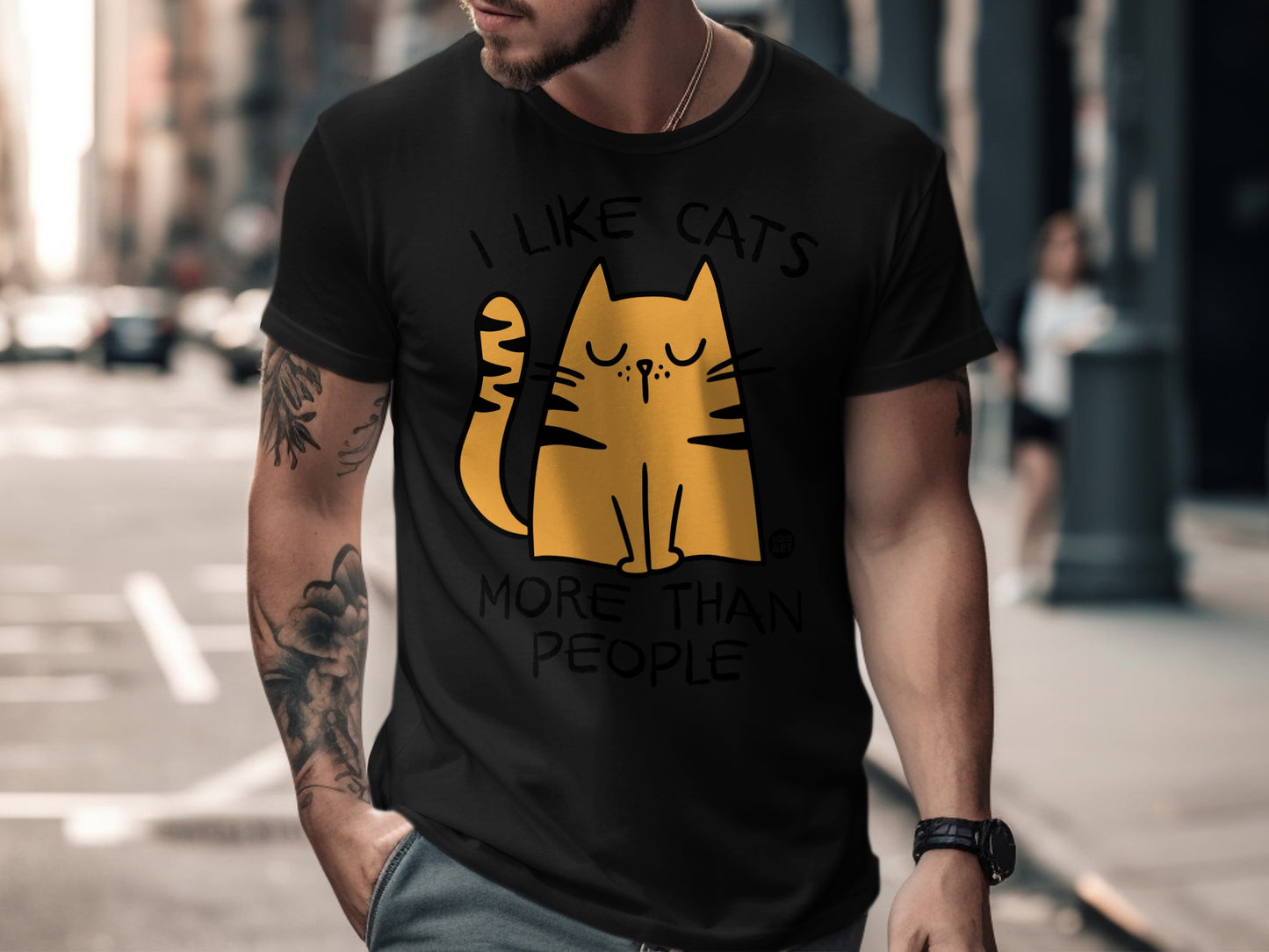 I Like Cats More Than People Graphic T-Shirt