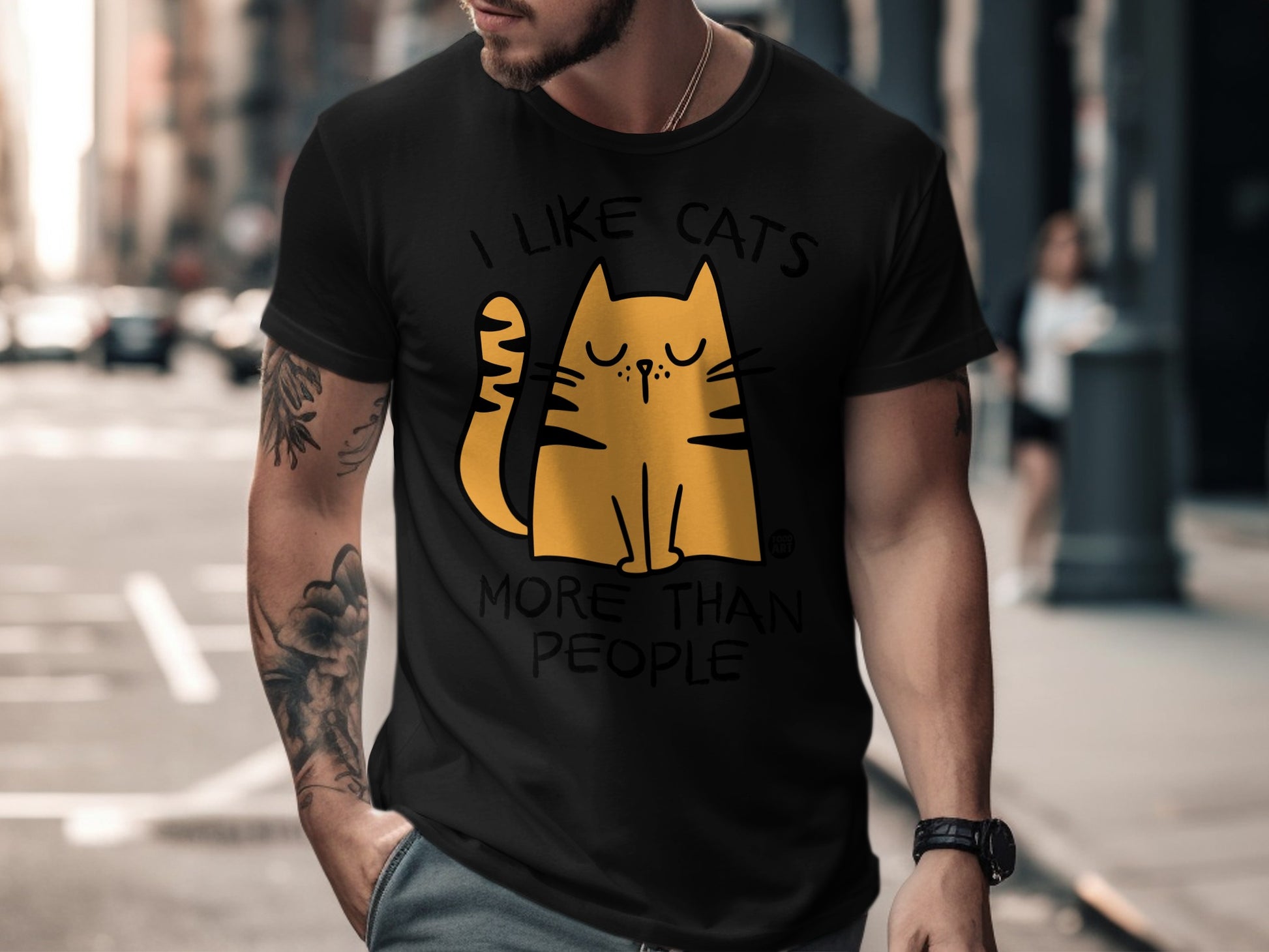 I Like Cats More Than People Graphic T-Shirt