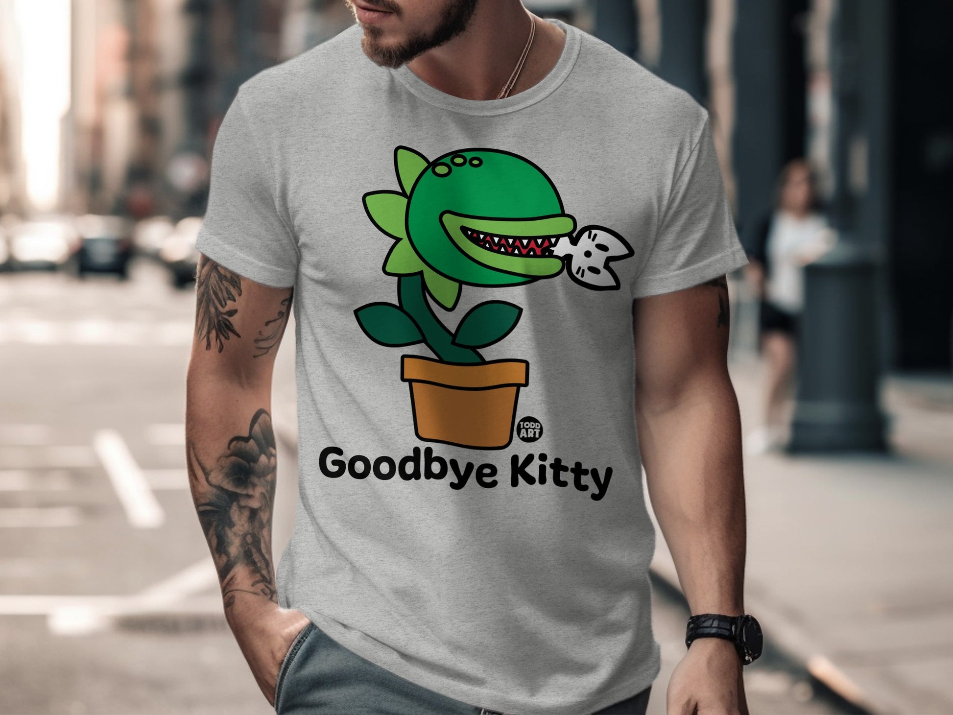 Goodbye Kitty T-Shirt Fun Graphic Tee for Casual Style