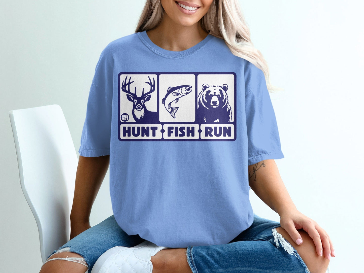 Hunt Fish Run Graphic Tee for Outdoor Enthusiasts