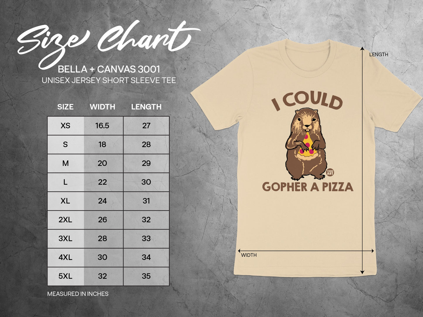 I Could Gopher a Pizza Unisex Shirt Fun Graphic Tee