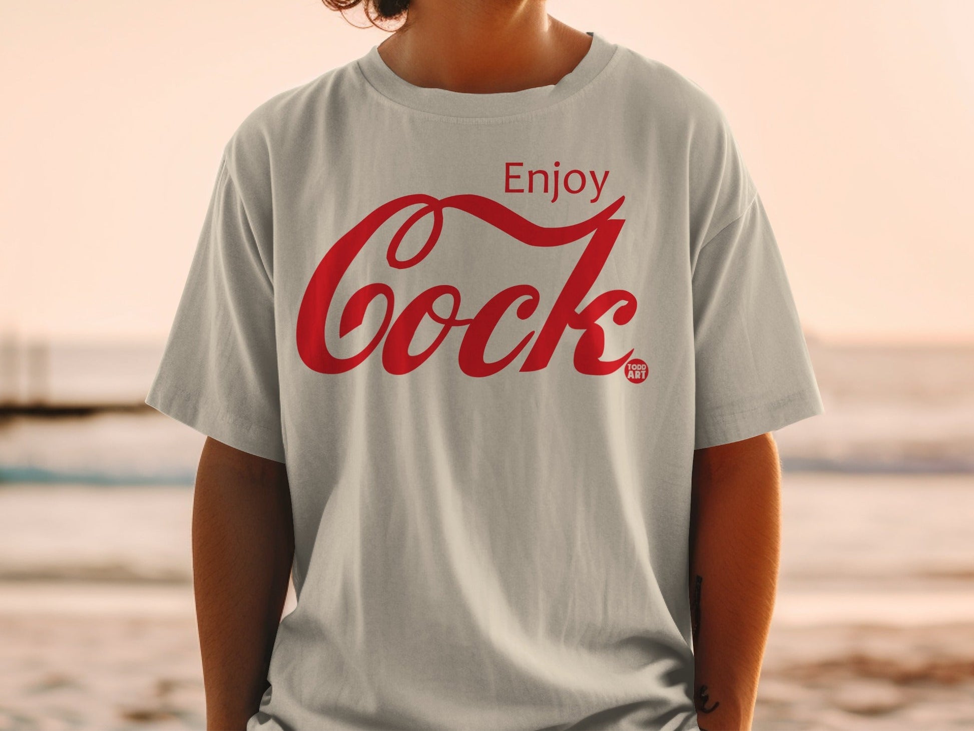 Enjoy Coke Todd Art Graphic T-Shirt