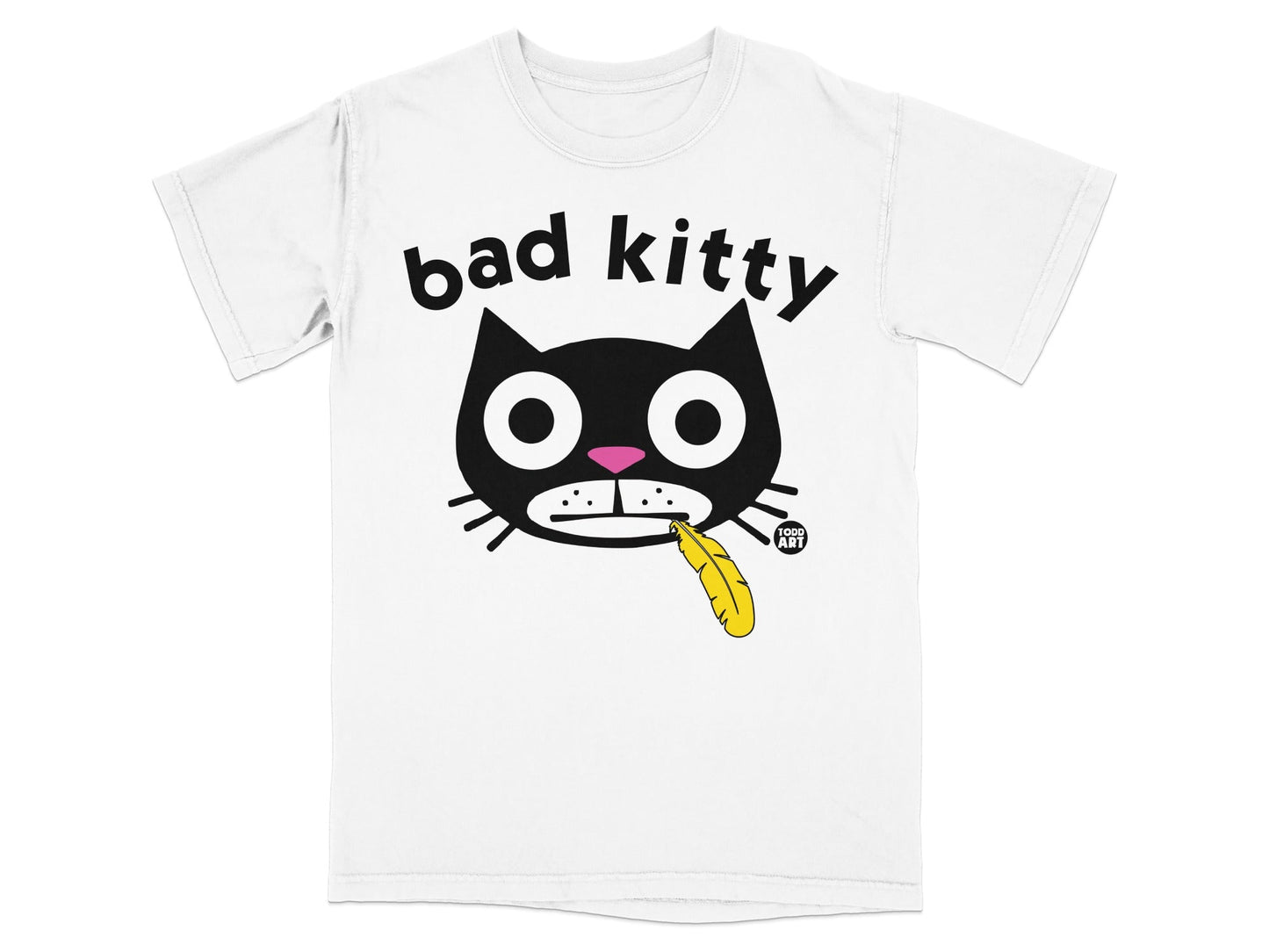 Bad Kitty Graphic Design T-shirt for Cat Lovers
