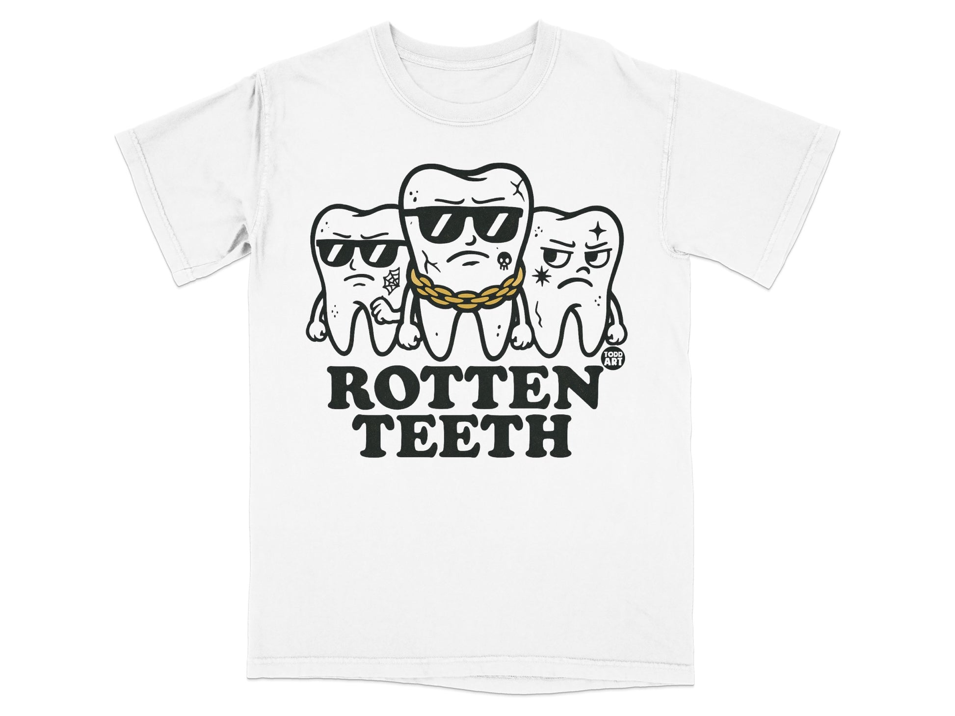 Cool Teeth Sunglasses Gold Chain Rotten Teeth Art product type