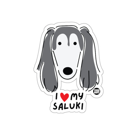 I Love My Saluki Dog Sticker Adorable Canine Decal