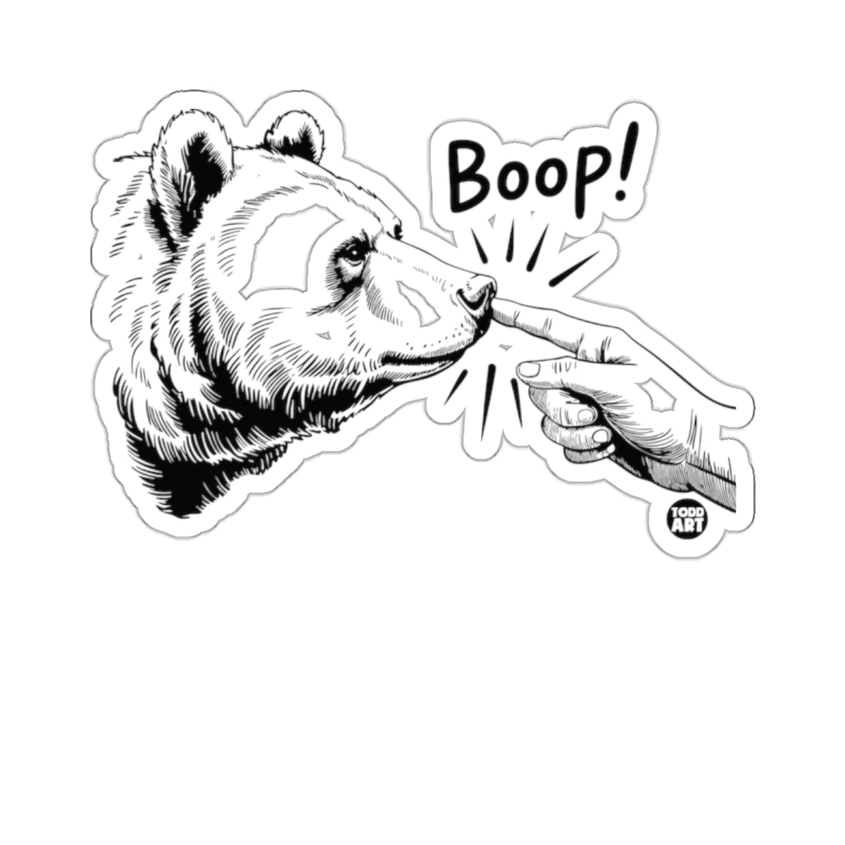 Boop Bear Nose Human Finger Todd Art 