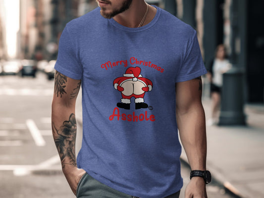 Merry Christmas Asshole Funny Graphic Tee Shirt