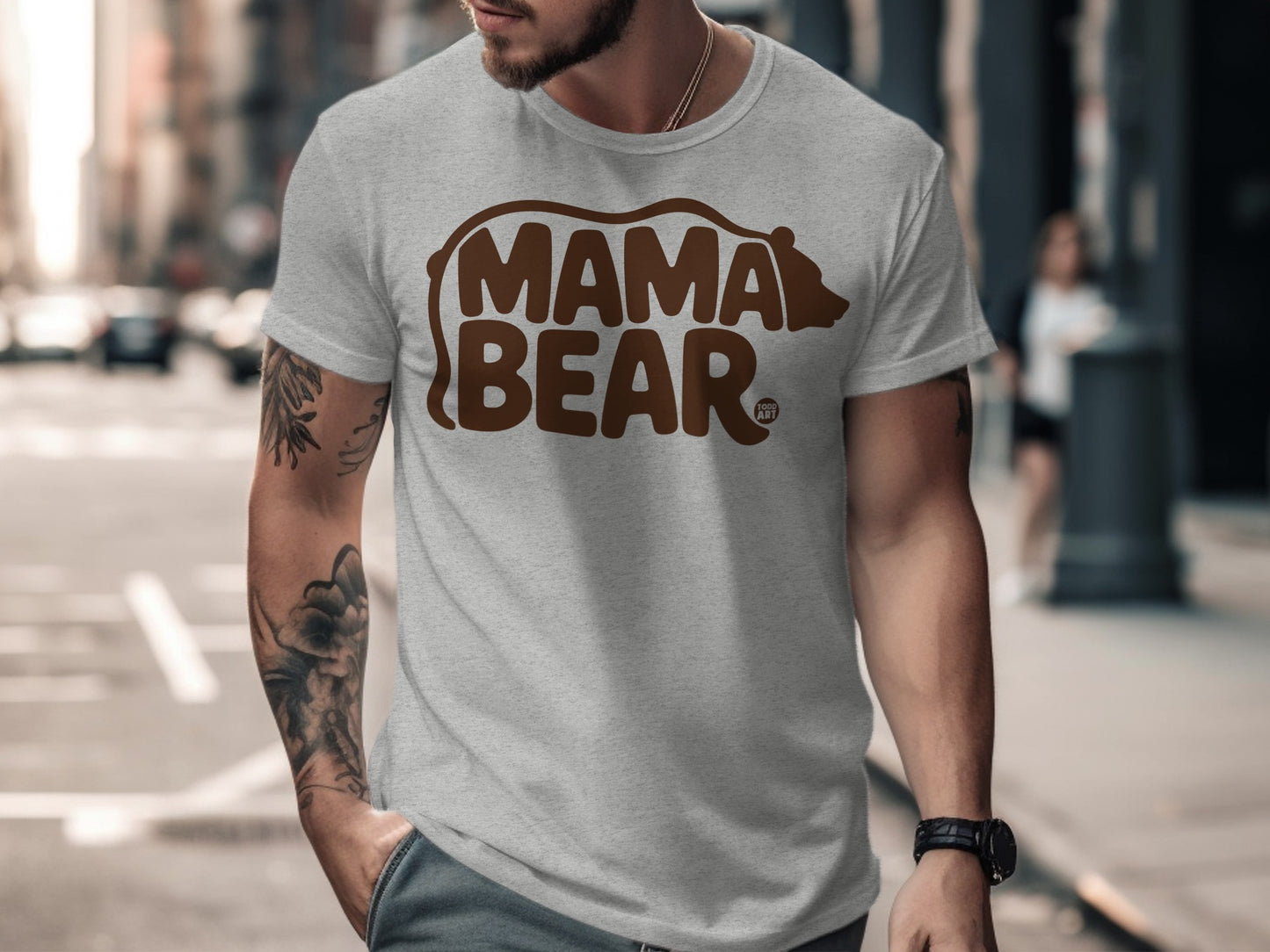Mama Bear Graphic Print T-Shirt Casual Wear