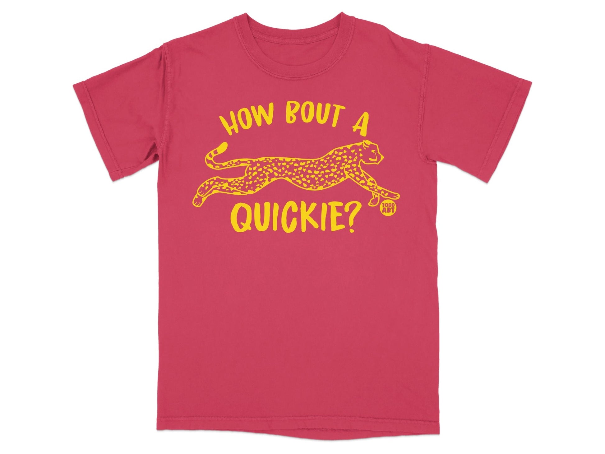 How Bout A Quickie Leopard Print Graphic Tee
