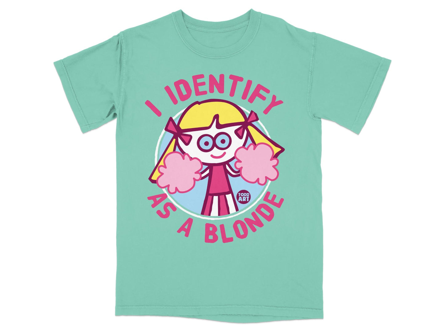 I Identify As A Blonde Funny Graphic T-Shirt